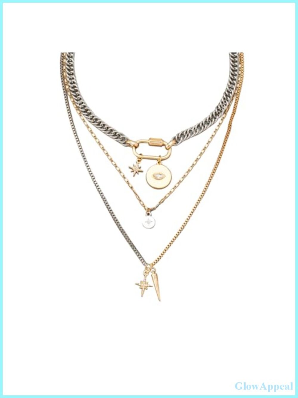Layered Necklace Set 3 Pc Stackable Statement Jewelry for Women